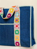 Garden Party Quilted Denim Totebag