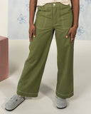 Sage Continental Pant, Pesto- Cropped