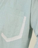 Sage Harbor Shirt, Green Ivory Stripe