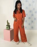 Sage Utility Jumpsuit, Burnt Orange