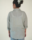 Sage Outset Shirt- Green Ivory, Cotton Gauze