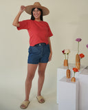 Sage Riptide Tee, Tomato Red