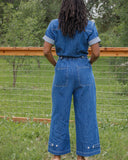 Sage Utility Jumpsuit, Mid Weight Denim