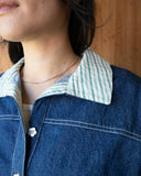 Sage Varsity Pullover, Denim