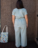 Sage Utility Jumpsuit, Seafoam Green