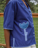 Sage Whimsy Poplin Camp Shirt
