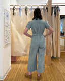 Sage Utility Jumpsuit, Seafoam Green