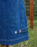 Sage Utility Jumpsuit, Mid Weight Denim