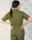 Sage Utility Jumpsuit, Pesto