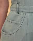 Sage Utility Jumpsuit, Seafoam Green