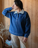 Sage Varsity Pullover, Denim