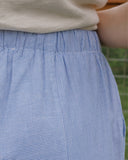 Sage Stripe Pull-On Barrel Pant