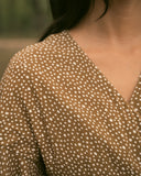 polka dot wrap dress for women