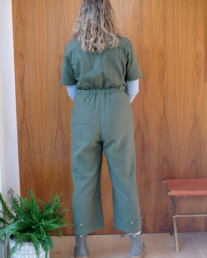 Sage Utility Jumpsuit (Cropped)