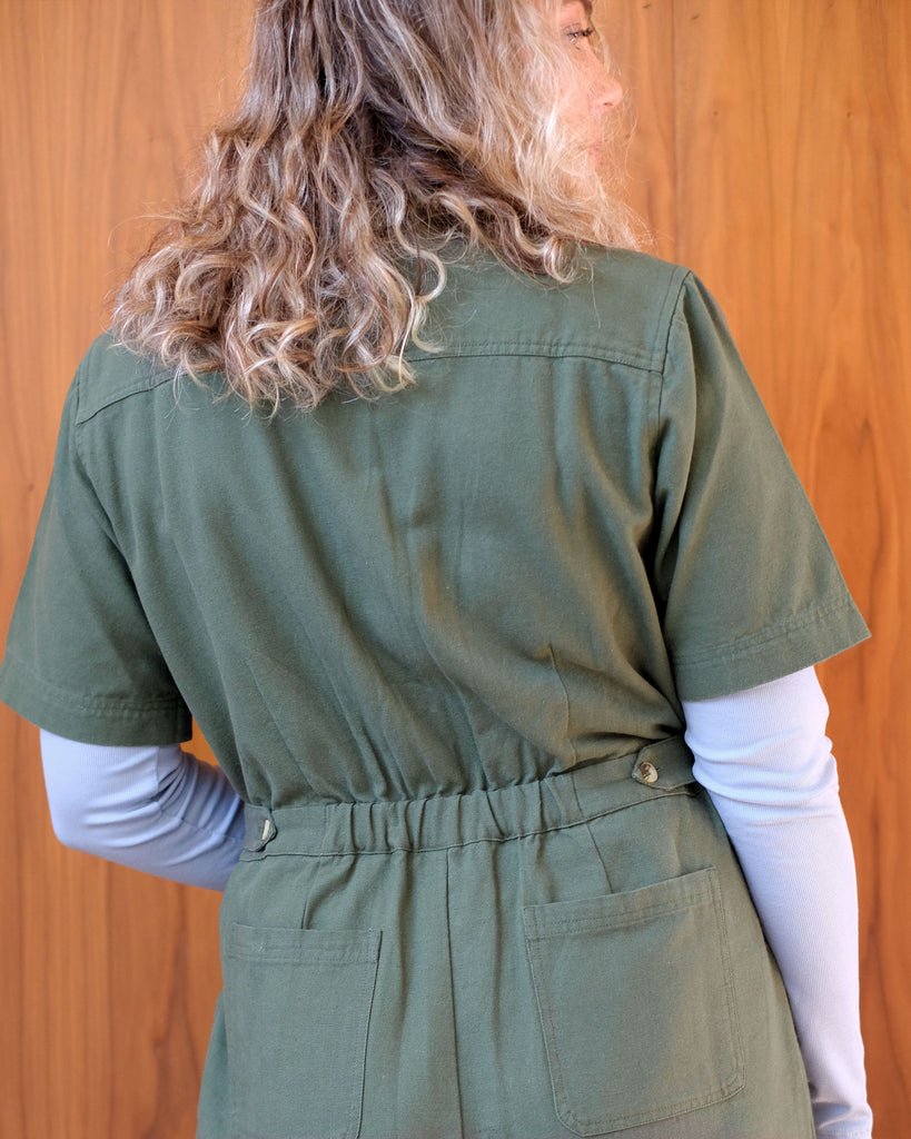 Sage Utility Jumpsuit (Cropped)